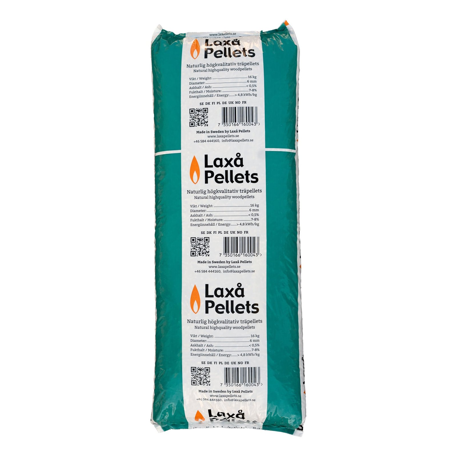 Puupelletti 6mm 16kg - 52 säkkiä